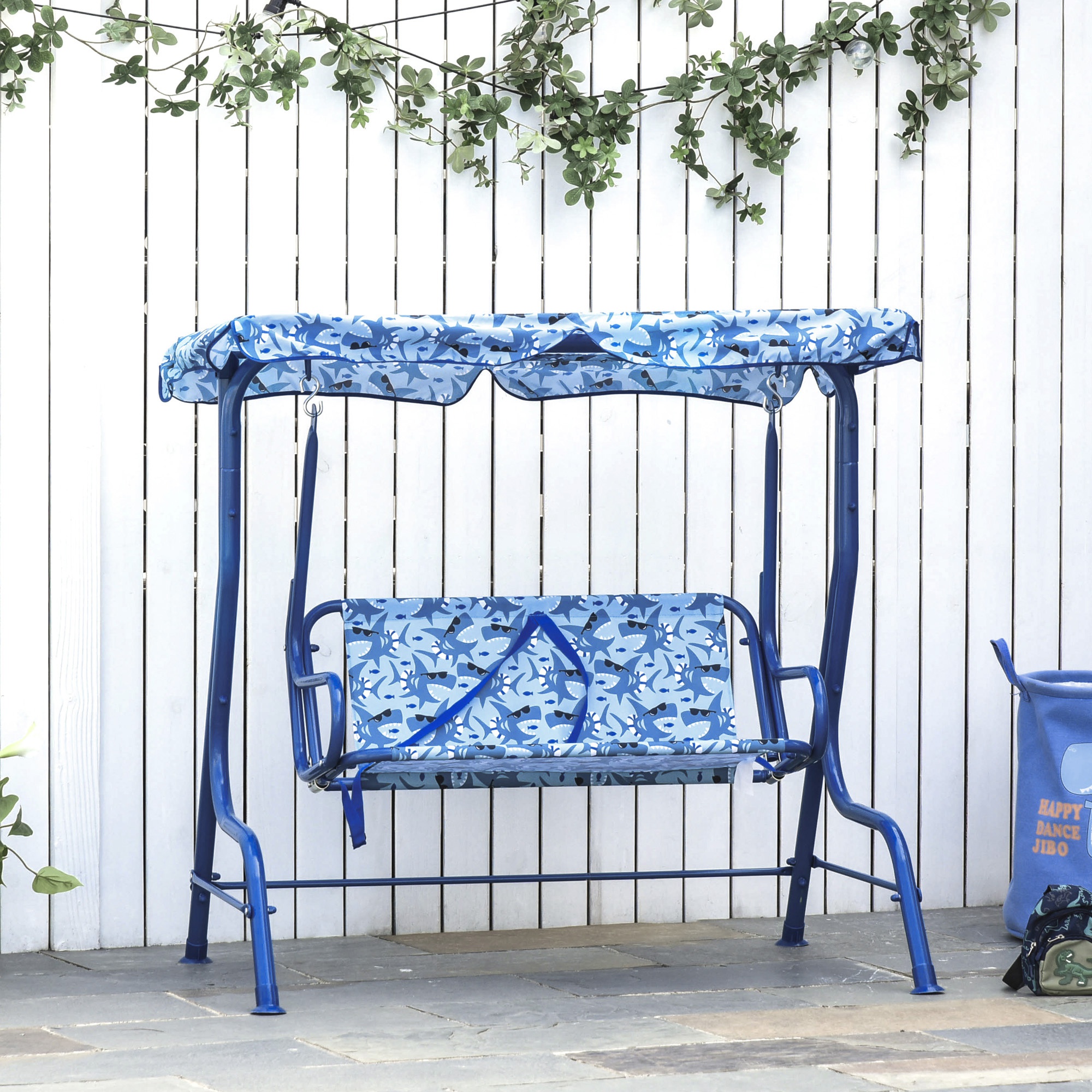 Blue Canopy Loveseat Swing Chair from Aosom.com