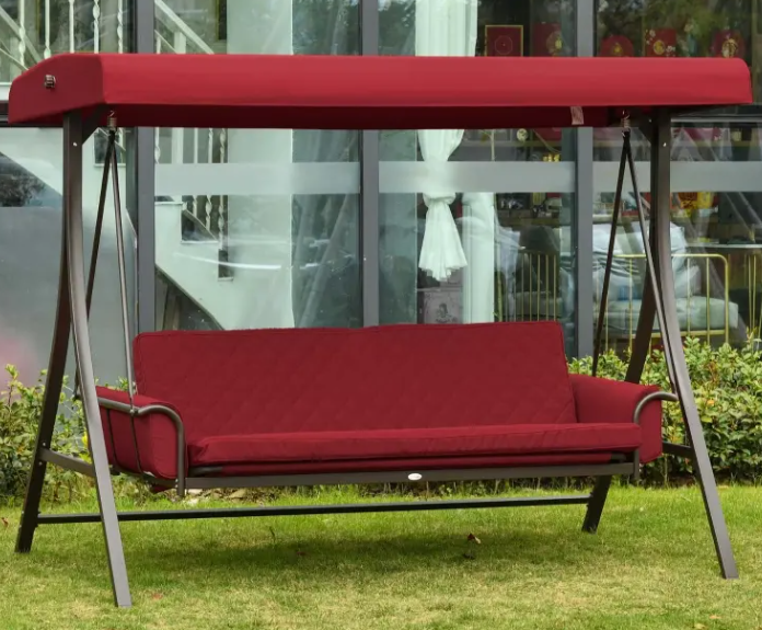 Red Canopy Swing Loveseat from Aosom.com